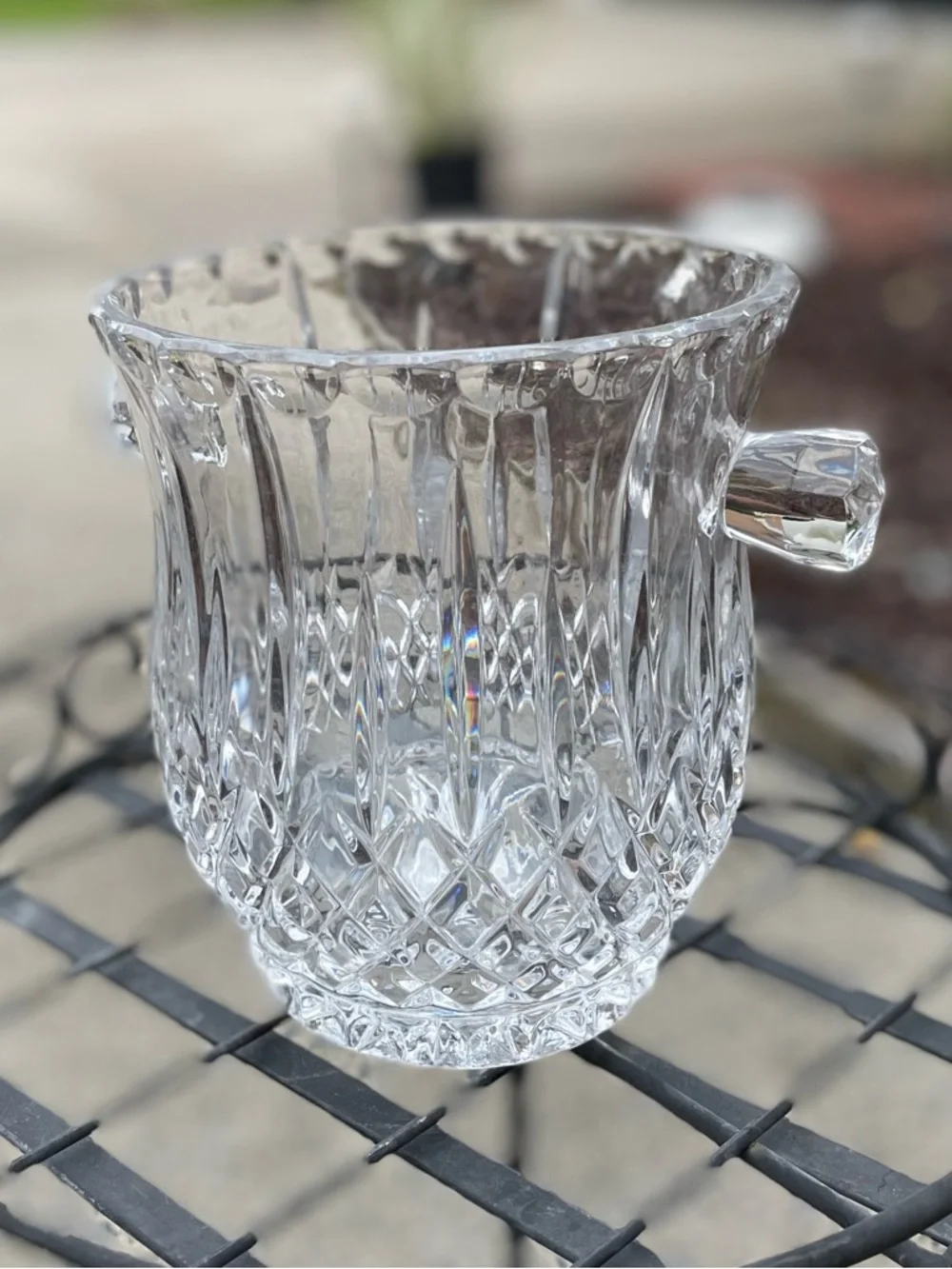 Gorham King Edward Crystal Ice Bucket Vintage Lead Crystal